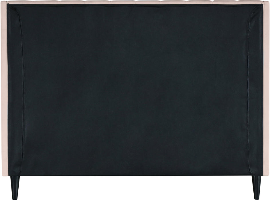 Eva Pink Velvet King Bed - Furniture Stars (Chicago, IL)