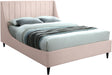 Eva Pink Velvet Queen Bed image