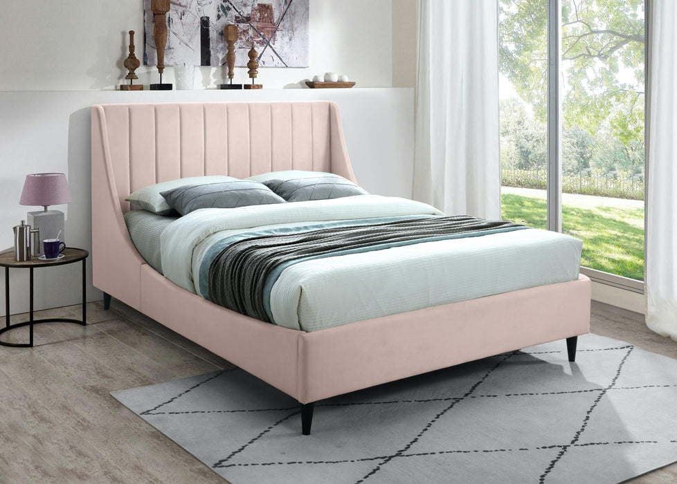 Eva Pink Velvet King Bed - Furniture Stars (Chicago, IL)