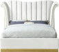 Flora White Velvet Queen Bed (3 Boxes) - Furniture Stars (Chicago, IL)
