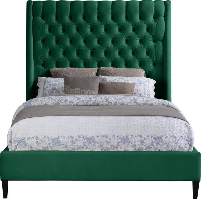 Fritz Green Velvet Queen Bed - Furniture Stars (Chicago, IL)