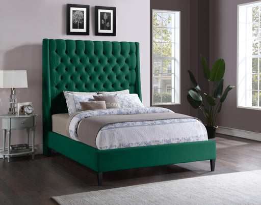Fritz Green Velvet King Bed - Furniture Stars (Chicago, IL)