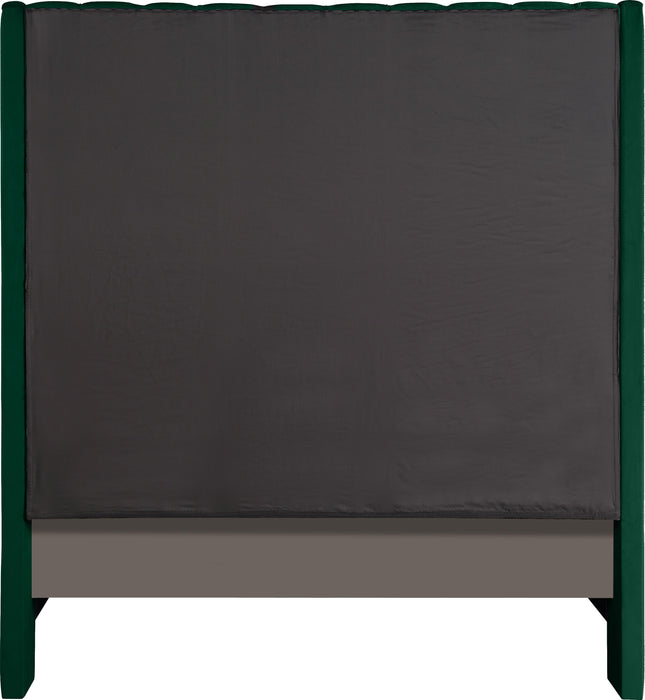 Fritz Green Velvet Queen Bed - Furniture Stars (Chicago, IL)