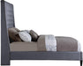 Fritz Grey Velvet Queen Bed - Furniture Stars (Chicago, IL)