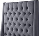 Fritz Grey Velvet Queen Bed - Furniture Stars (Chicago, IL)