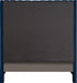 Fritz Navy Velvet Queen Bed - Furniture Stars (Chicago, IL)