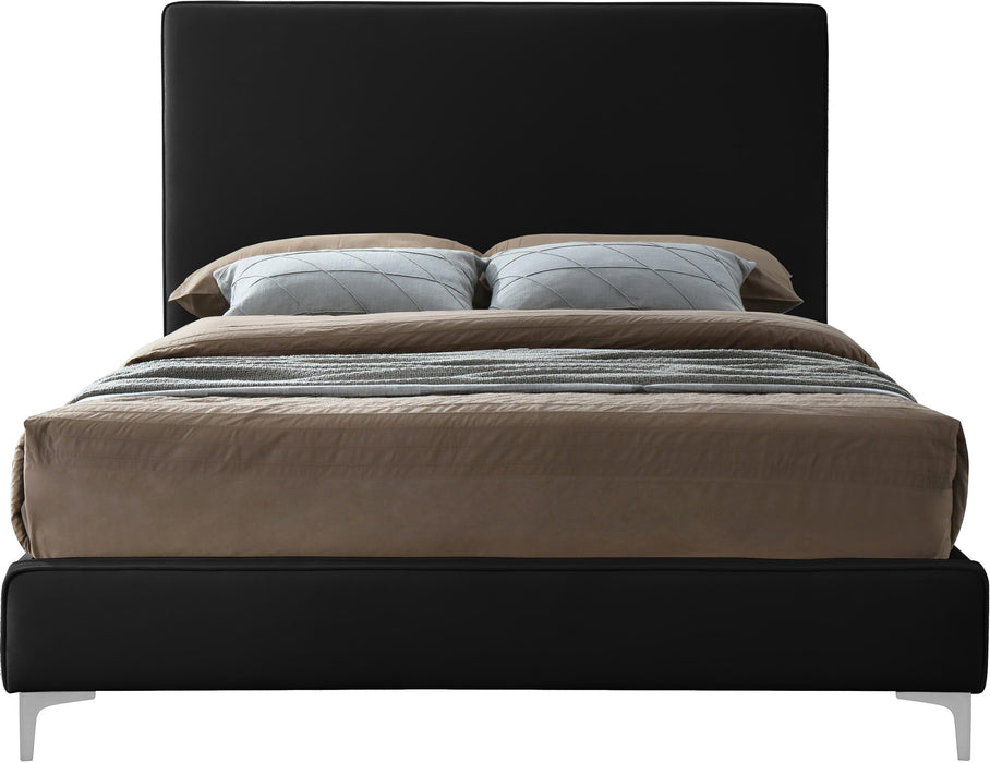 Geri Black Velvet Queen Bed - Furniture Stars (Chicago, IL)
