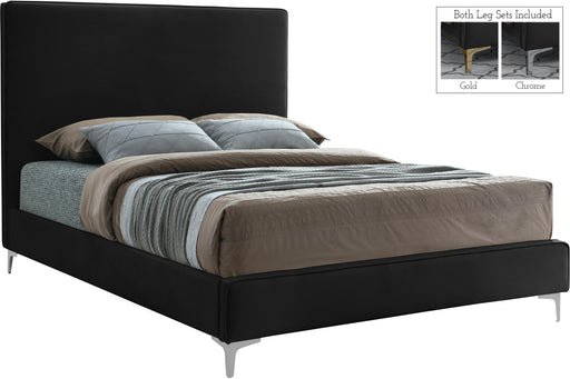Geri Black Velvet King Bed - Furniture Stars (Chicago, IL)