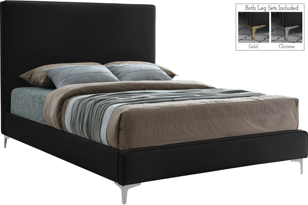Geri Black Velvet King Bed - Furniture Stars (Chicago, IL)