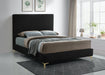 Geri Black Velvet Queen Bed - Furniture Stars (Chicago, IL)