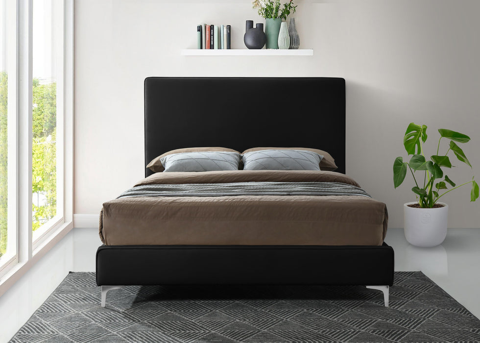 Geri Black Velvet Queen Bed - Furniture Stars (Chicago, IL)