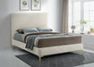 Geri Cream Velvet King Bed - Furniture Stars (Chicago, IL)