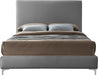 Geri Grey Velvet King Bed - Furniture Stars (Chicago, IL)