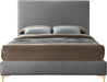 Geri Grey Velvet King Bed - Furniture Stars (Chicago, IL)