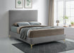 Geri Grey Velvet King Bed - Furniture Stars (Chicago, IL)