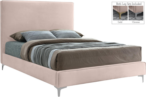 Geri Pink Velvet King Bed - Furniture Stars (Chicago, IL)