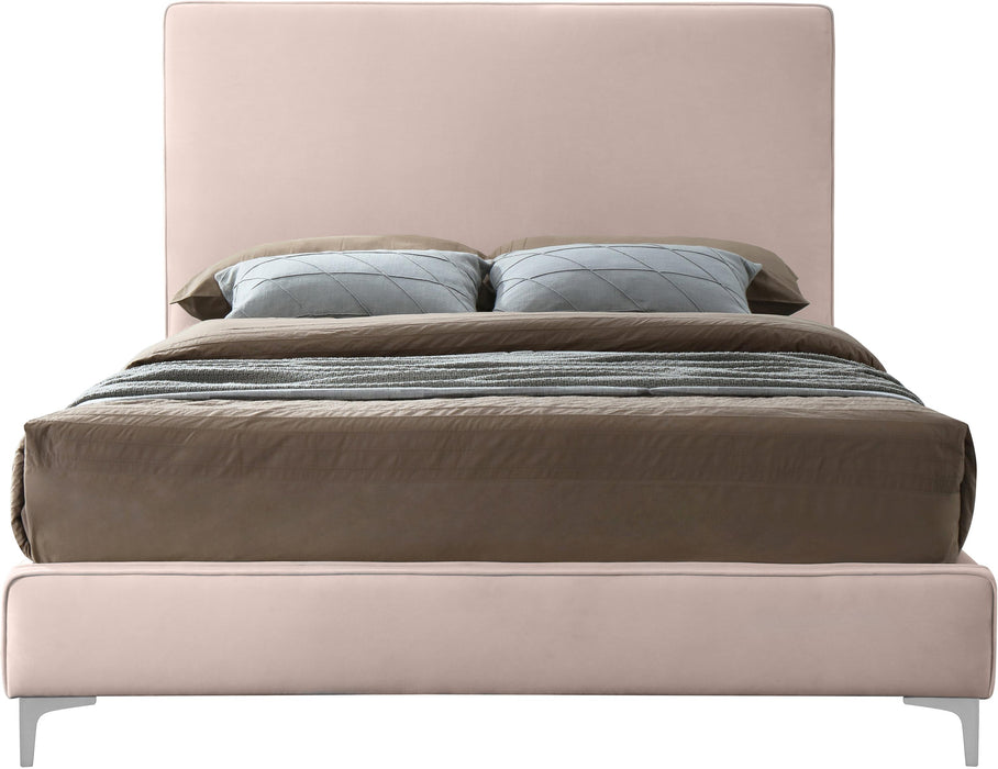 Geri Pink Velvet King Bed - Furniture Stars (Chicago, IL)