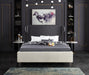 Ghost Cream Velvet King Bed - Furniture Stars (Chicago, IL)