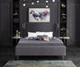 Ghost Grey Velvet King Bed - Furniture Stars (Chicago, IL)