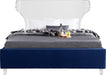 Ghost Navy Velvet King Bed - Furniture Stars (Chicago, IL)