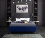 Ghost Navy Velvet King Bed - Furniture Stars (Chicago, IL)