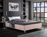 Ghost Pink Velvet Queen Bed - Furniture Stars (Chicago, IL)
