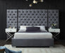 Grande Grey Velvet Queen Bed (3 Boxes) - Furniture Stars (Chicago, IL)