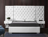 Grande White Velvet Queen Bed (3 Boxes) - Furniture Stars (Chicago, IL)