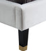 Harlie Cream Velvet Twin Bed - Furniture Stars (Chicago, IL)