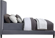 Harlie Grey Velvet King Bed - Furniture Stars (Chicago, IL)