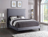 Harlie Grey Velvet Queen Bed - Furniture Stars (Chicago, IL)