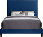 Harlie Navy Velvet Queen Bed - Furniture Stars (Chicago, IL)