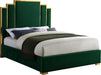 Hugo Green Velvet Queen Bed - Furniture Stars (Chicago, IL)