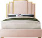 Hugo Pink Velvet Queen Bed - Furniture Stars (Chicago, IL)