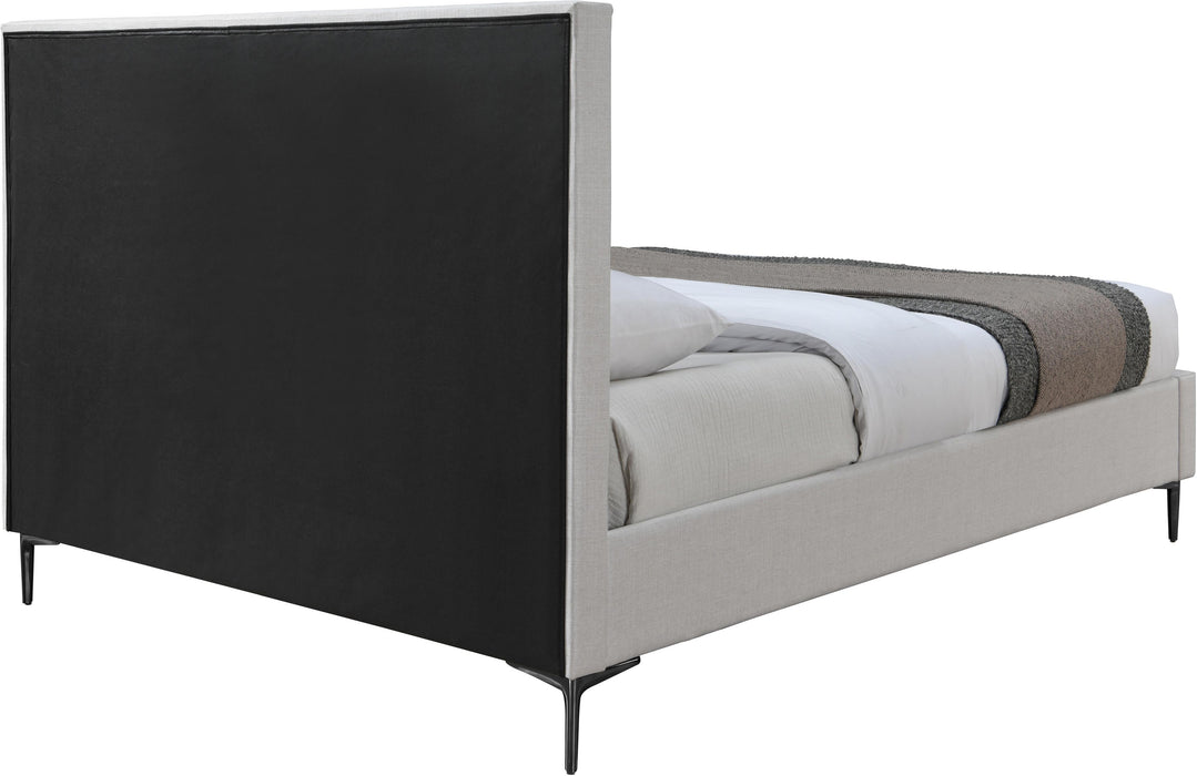 Hunter Cream Linen King Bed - Furniture Stars (Chicago, IL)