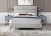 Hunter Cream Linen King Bed - Furniture Stars (Chicago, IL)