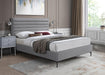 Hunter Grey Linen Queen Bed - Furniture Stars (Chicago, IL)