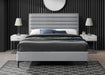 Hunter Grey Linen Queen Bed - Furniture Stars (Chicago, IL)