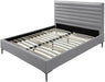 Hunter Grey Linen Queen Bed - Furniture Stars (Chicago, IL)