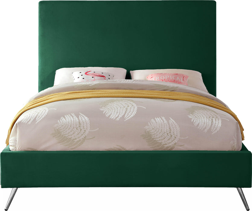 Jasmine Green Velvet King Bed - Furniture Stars (Chicago, IL)