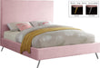 Jasmine Pink Velvet King Bed - Furniture Stars (Chicago, IL)