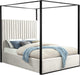 Jax Cream Velvet Queen Bed - Furniture Stars (Chicago, IL)