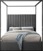 Jax Grey Velvet Queen Bed - Furniture Stars (Chicago, IL)