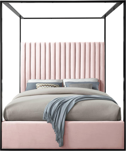 Jax Pink Velvet Queen Bed - Furniture Stars (Chicago, IL)