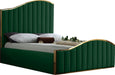 Jolie Green Velvet Queen Bed (3 Boxes) - Furniture Stars (Chicago, IL)