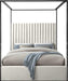 Jax Cream Velvet Queen Bed - Furniture Stars (Chicago, IL)