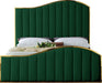 Jolie Green Velvet Queen Bed (3 Boxes) - Furniture Stars (Chicago, IL)