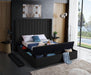 Kiki Black Velvet Queen Bed (3 Boxes) - Furniture Stars (Chicago, IL)