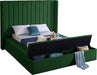 Kiki Green Velvet Queen Bed (3 Boxes) - Furniture Stars (Chicago, IL)