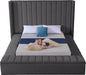 Kiki Grey Velvet Queen Bed (3 Boxes) - Furniture Stars (Chicago, IL)